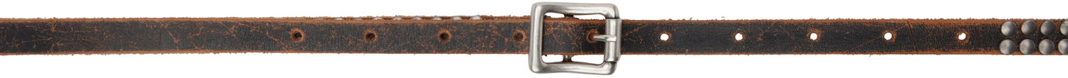 Bælter R13 R13 Studded Skinny Belt Brun | R13WA058-A009, 0
