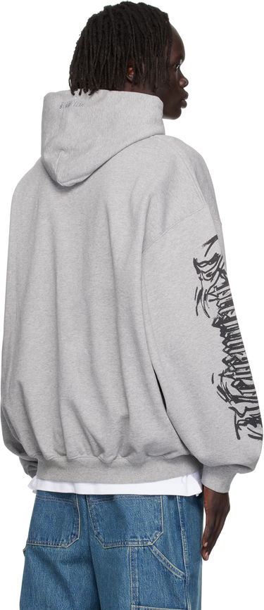 Sweatshirt VETEMENTS Vetements Goth Oversized Hoodie Grå | UH76HD800G, 2