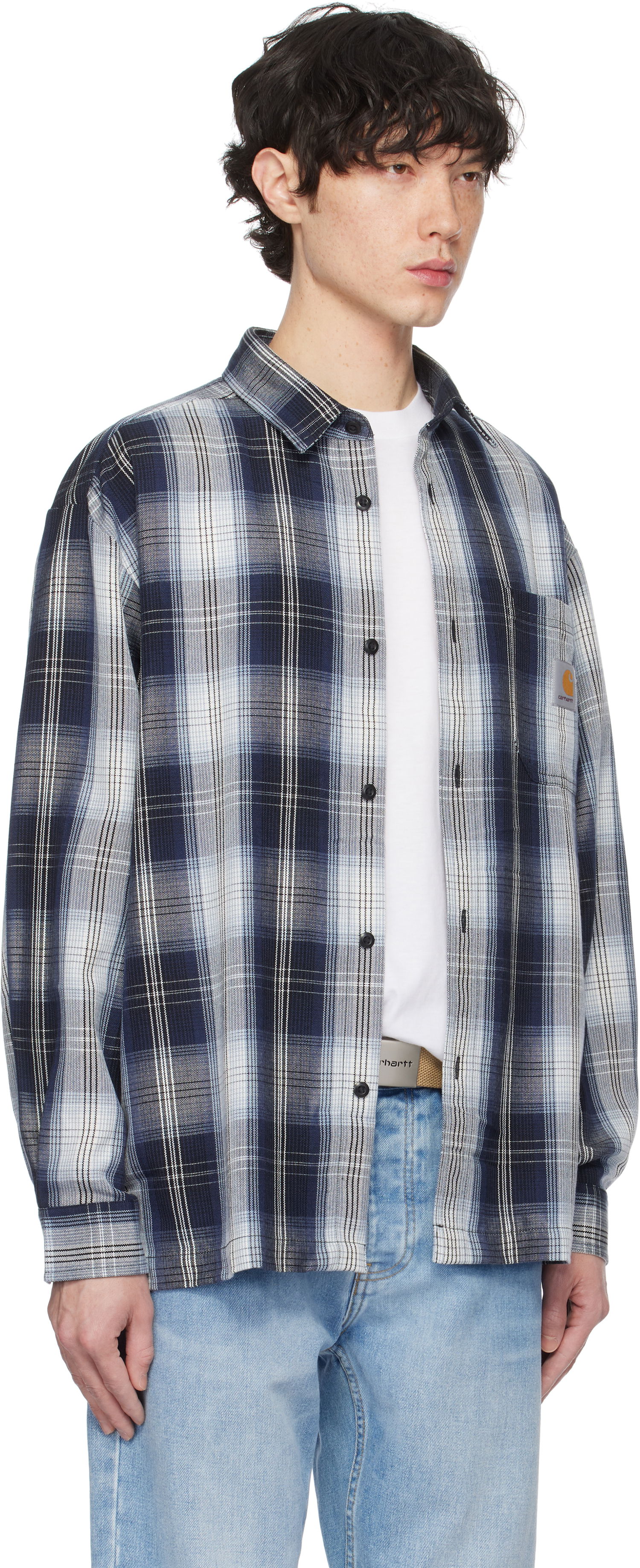 Skjorte Carhartt WIP Work In Progress Blanton Check Shirt Blå | I034379, 1