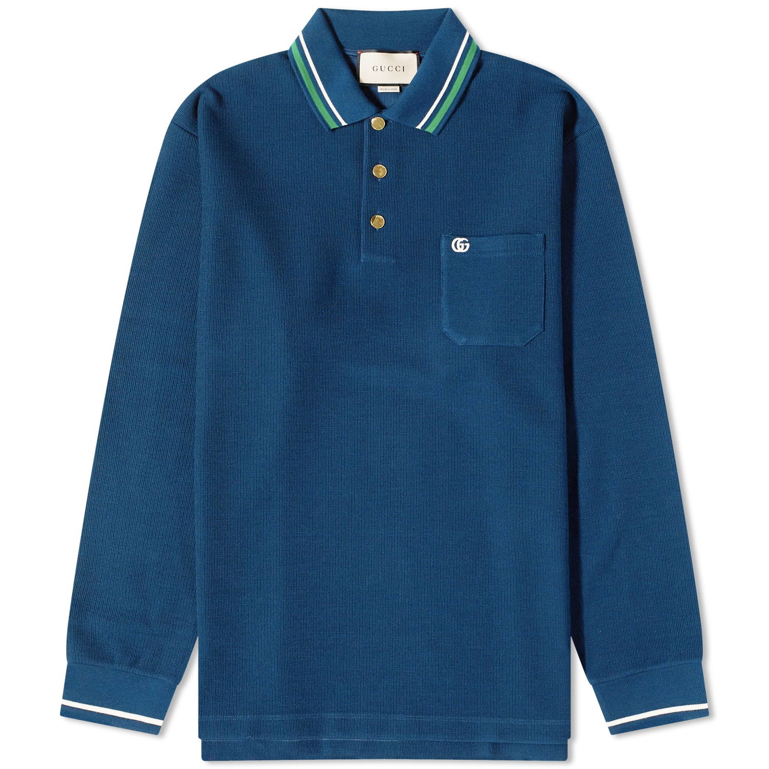 Polo skjorte Gucci Logo Polo Tee Mørkeblå | 752608-XJFTM-4330, 0