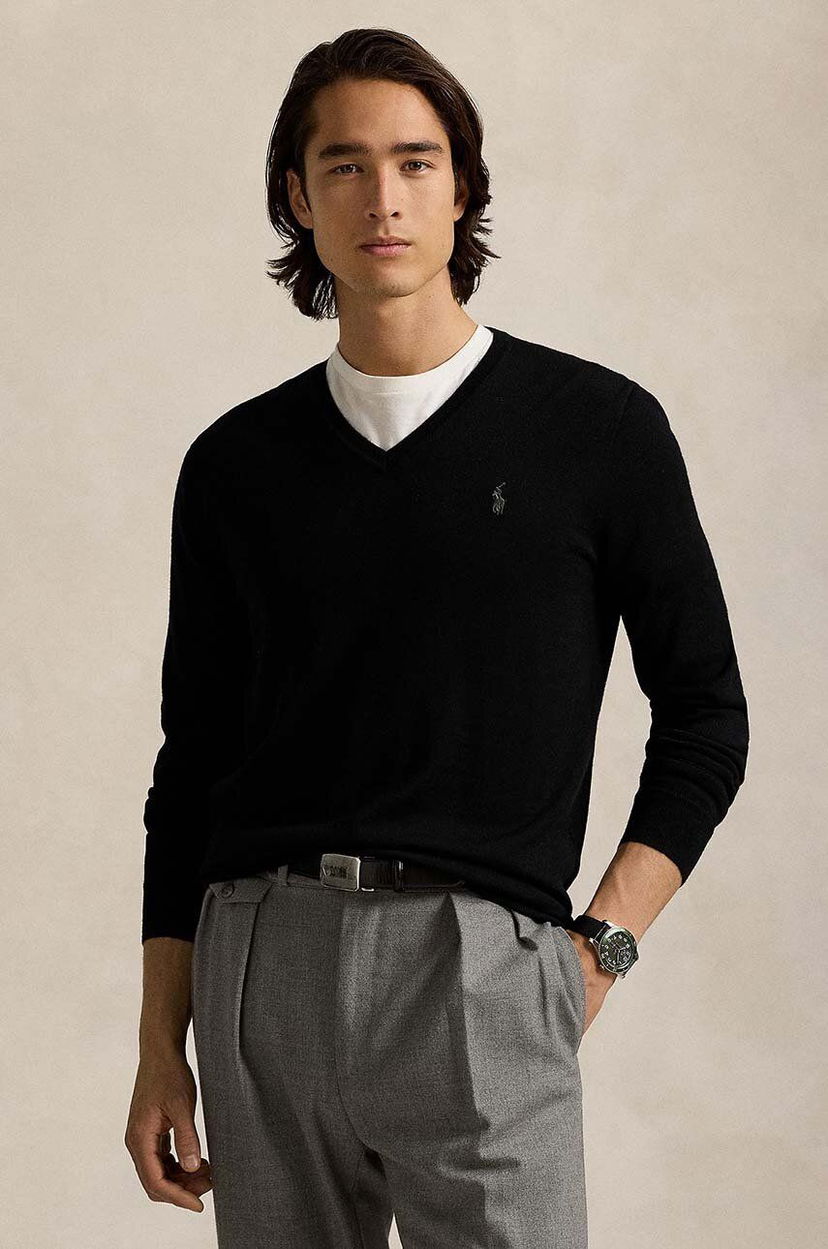Sweater Polo by Ralph Lauren V-Neck Sweater Sort | 710946142