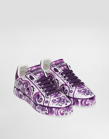 Sneakers og sko Dolce & Gabbana Dolce & Gabbana Portofino Light Strobel Majolica Print Lilla | CK2330AI396I03TN, 1