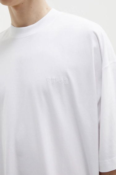 T-shirt VETEMENTS Embroidered Logo Oversized T-Shirt Hvid | UA66TR765W, 3