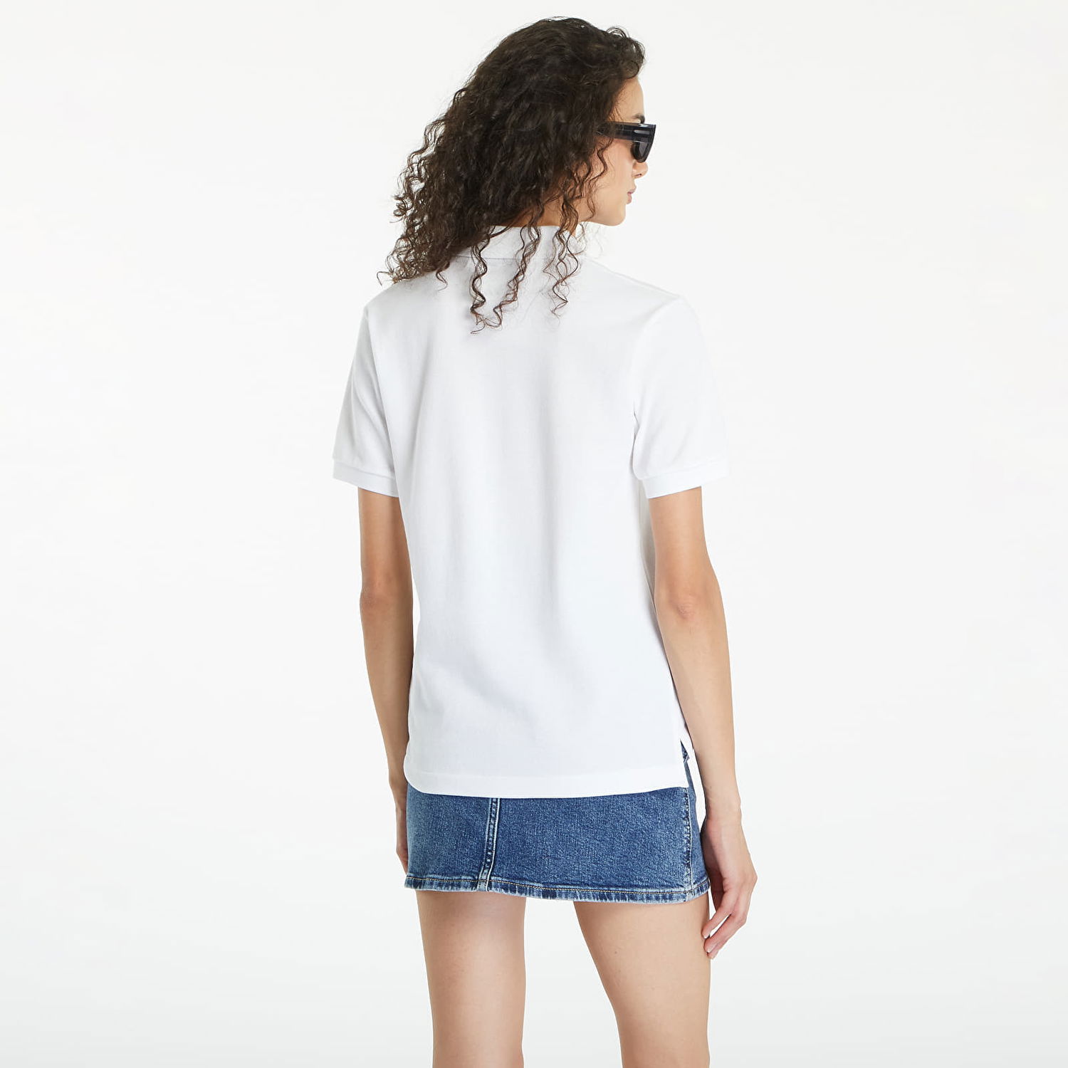 T-shirt Comme des Garçons PLAY Emblem Knit Short Sleeve Tee UNISEX White Hvid | AX-T006 WHITE, 1