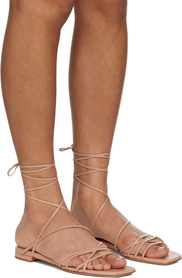 Tilbehør Gianvito Rossi Gianvito Rossi Nappa Lace-Up Sandals Beige | G32508-05RIC-NAP, 3