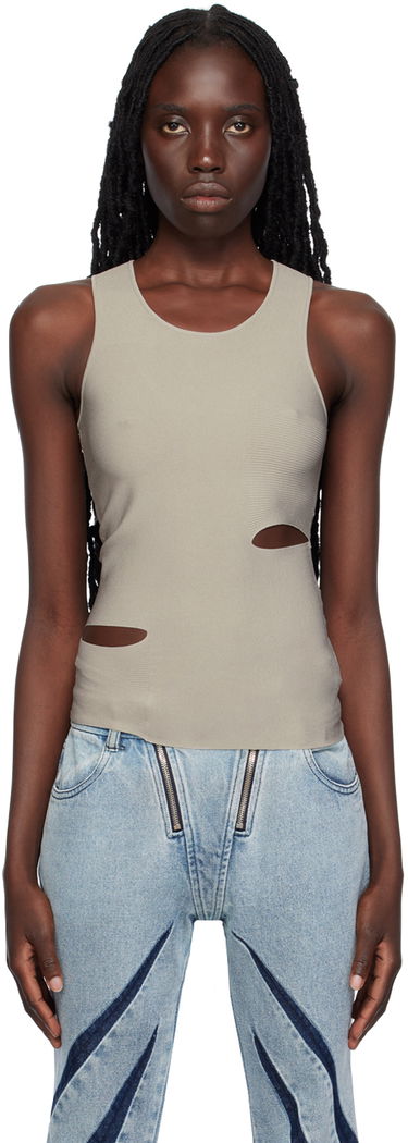 Tanktop Dion Lee Slit Detail Tank Top Grå | C7211P23, 0