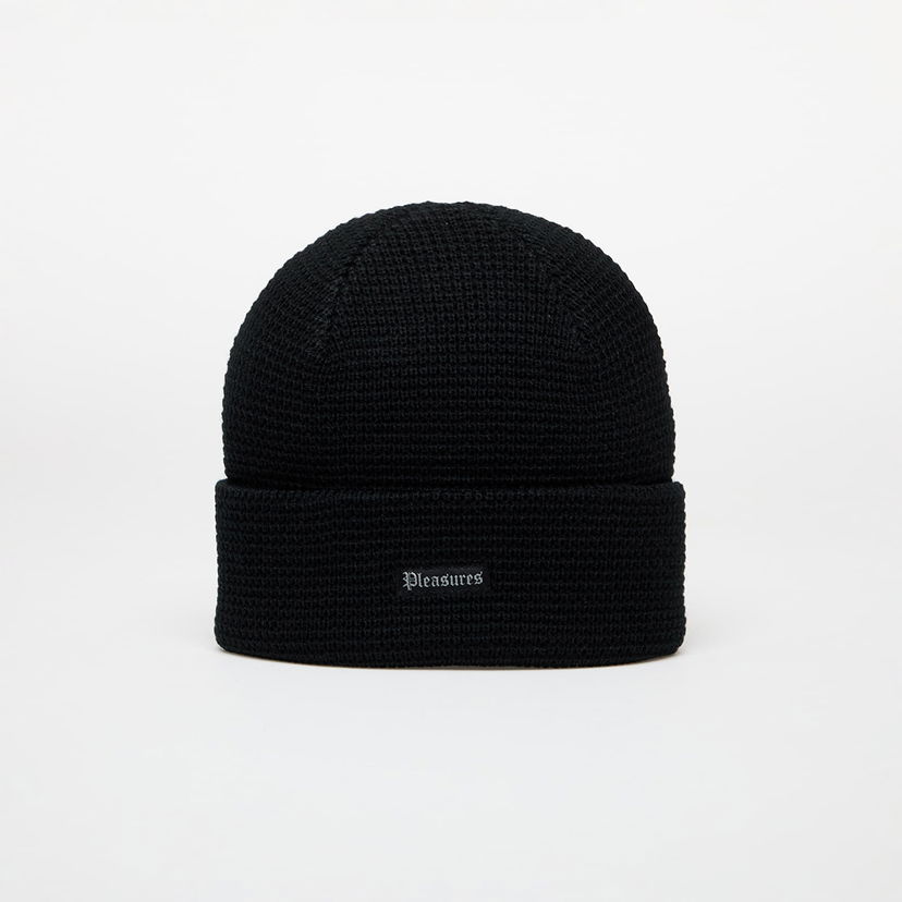 Beanie Pleasures Waffle Knit Beanie Sort | P24W056 BLACK
