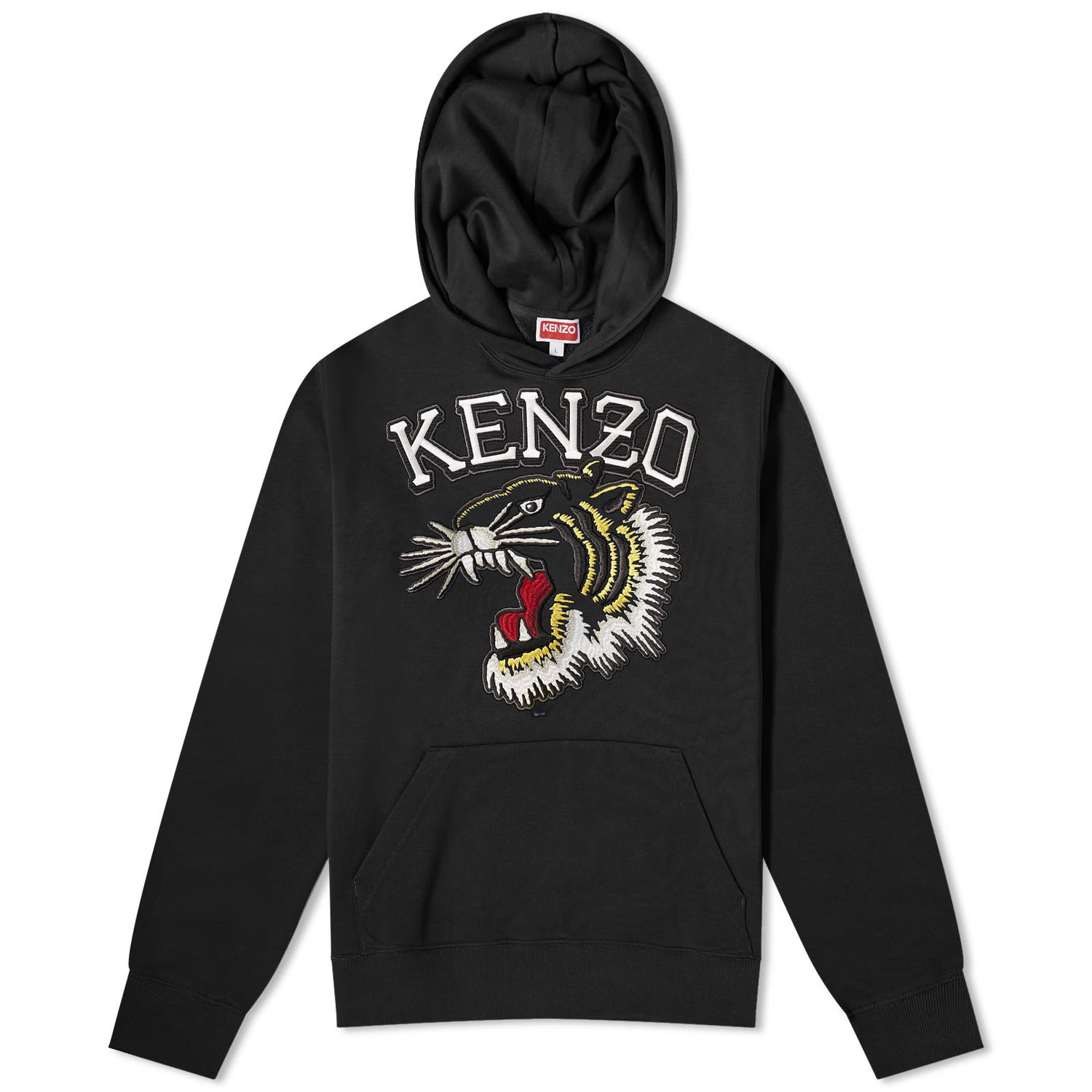 Sweatshirt KENZO Tiger Varsity Slim Popover Hoodie Sort | FE55SW1864MF-99J, 0