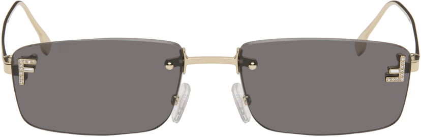 Solbriller FENDI Fendi 'Fendi First' Crystal Sunglasses Grå | FE4172USM5432A 840126860511