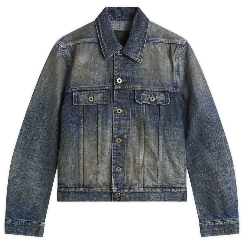 Jakke Rick Owens Rick Owens DRKSHDW Denim Trucker Jacket Blå | DL02E2788-HVWJP-186