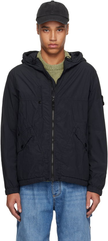 Vindjakke Stone Island Stone Island Nylon Ghost Jacket Sort | K1S15 4100032 S00F6, 0