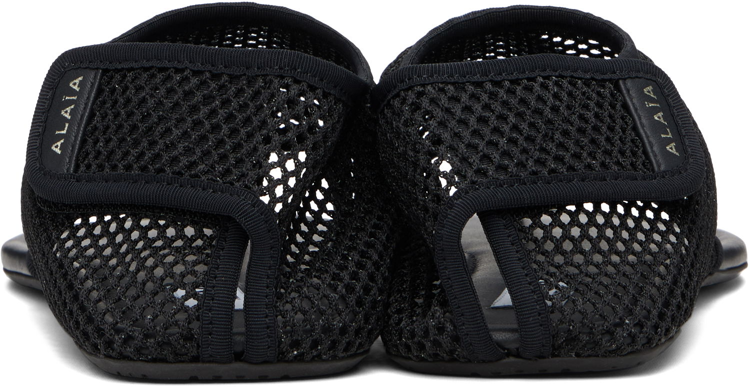 Skopleje Alaïa ALAÏA Thong Fishnet Sandals Sort | AA3S126TK050, 1