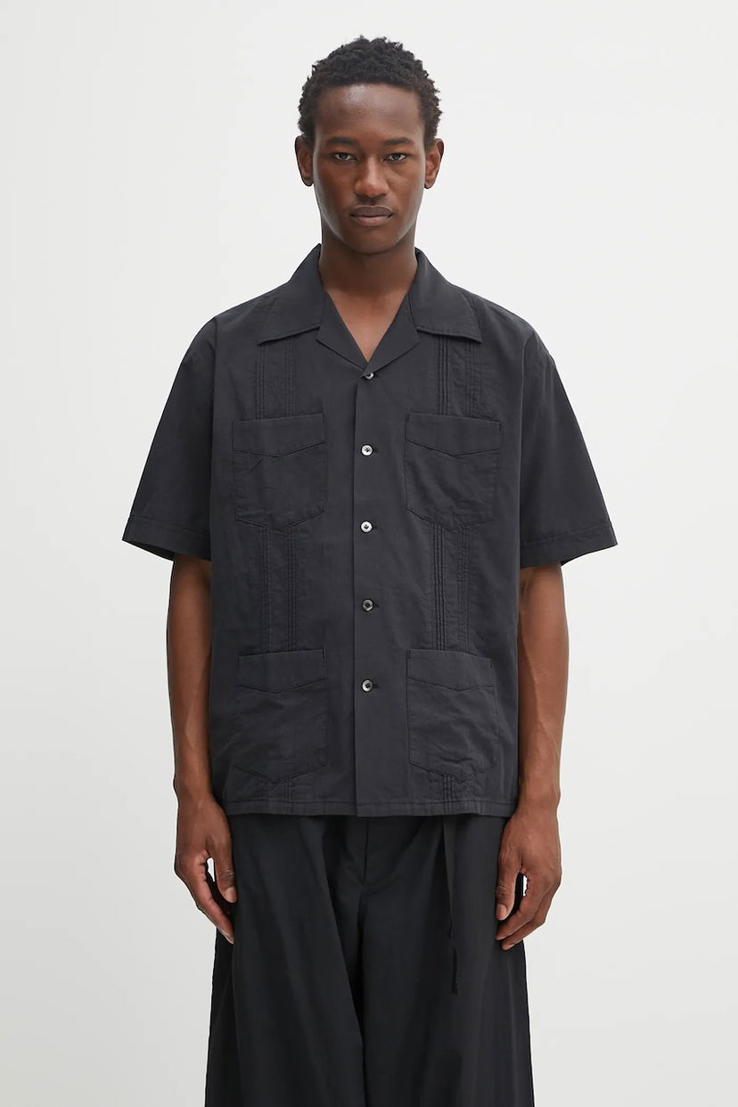 Skjorte Neighborhood NEIGHBORHOOD Guayabera Short Sleeve Shirt Sort | 251AQNH.SHM05