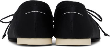 Sneakers og sko Maison Margiela MM6 Maison Margiela Satin Pointe Logo Ballerina Flats Sort | S59WZ0100 P5560, 1