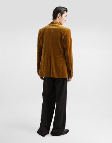 Jakke Dolce & Gabbana Velvet Single-breasted Jacket Brun | G2UO6TFUWCUA0886, 2