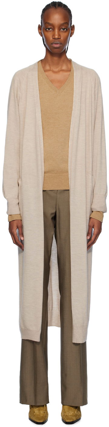 Sweater Max Mara Max Mara Katanga Longline Cardigan Beige | 2411341071600
