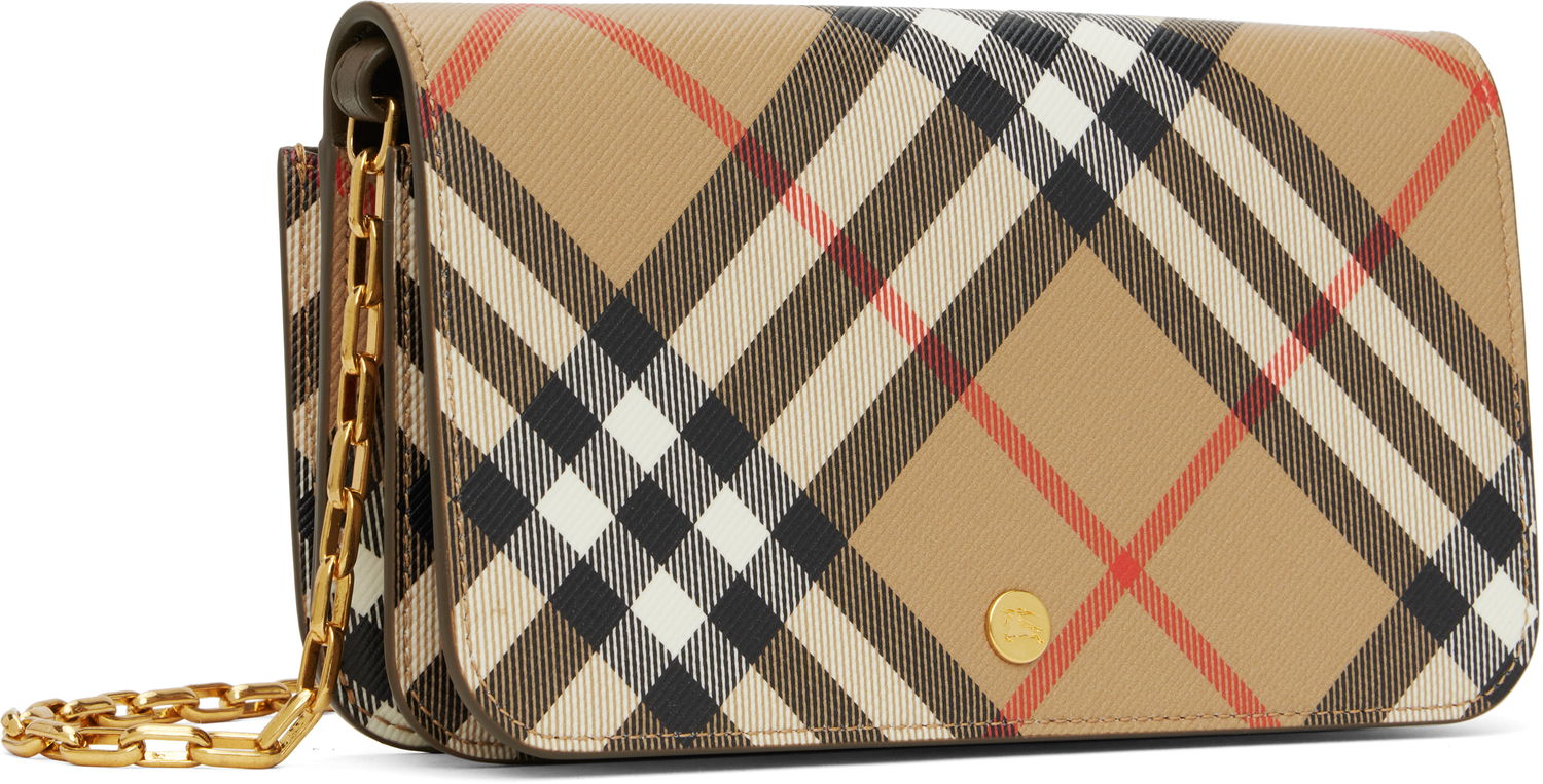 Skuldertaske Burberry Burberry Chain Strap Wallet Beige | 8095123, 1