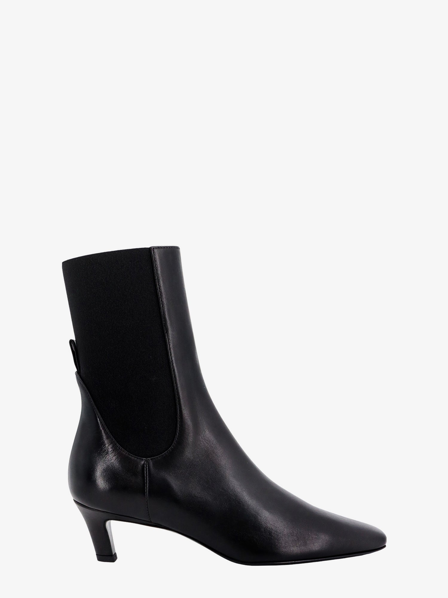 Sneakers og sko TOTEME Totem Black Leather Ankle Boots Sort | 214907813200, 0