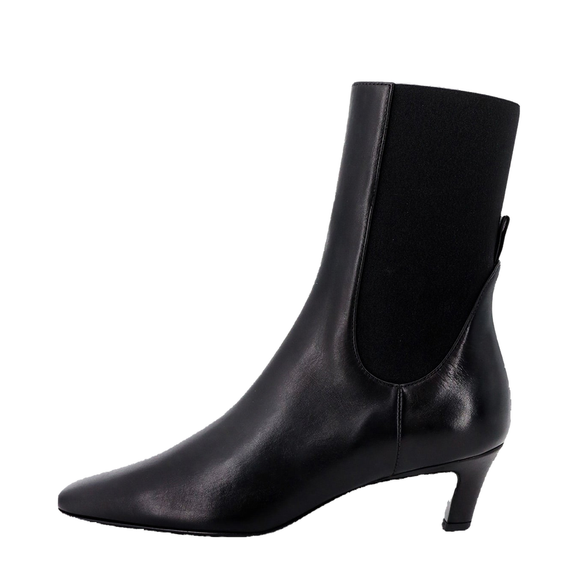 Sneakers og sko TOTEME Totem Black Leather Ankle Boots Sort | 214907813200