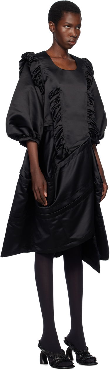 Kjole Comme des Garçons Comme des Garçons Satin Midi Dress Sort | RO-O006-S25, 1