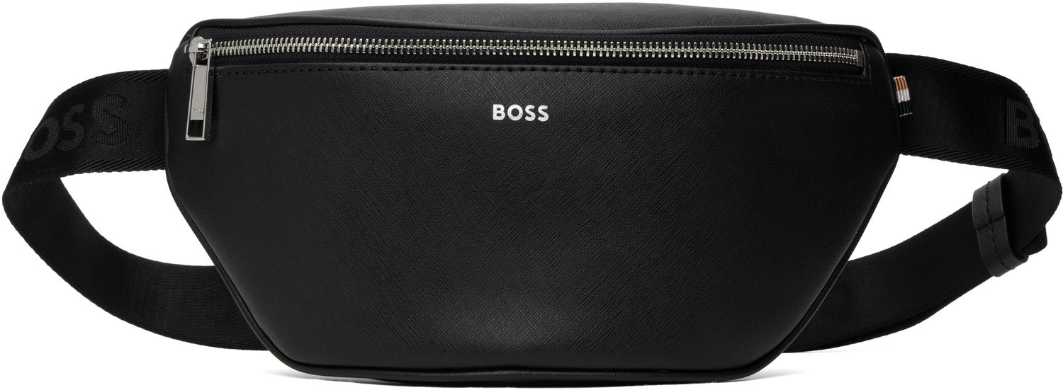 Taljetaske BOSS Saffiano Leather Belt Bag Sort | 50485597, 0