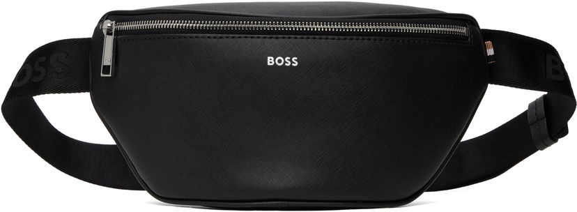 Taljetaske BOSS Saffiano Leather Belt Bag Sort | 50485597