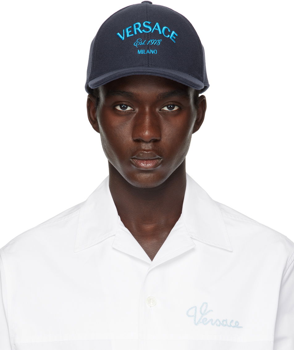 Kasket Versace Milano Stamp Cap Mørkeblå | 1012693_1A09600, 0