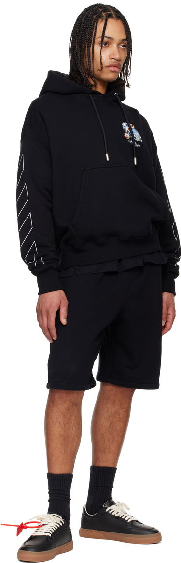 Sweatshirt Off-White Off-White Fresco Arrow Hoodie Sort | OMBB085S25FLE0051001, 3