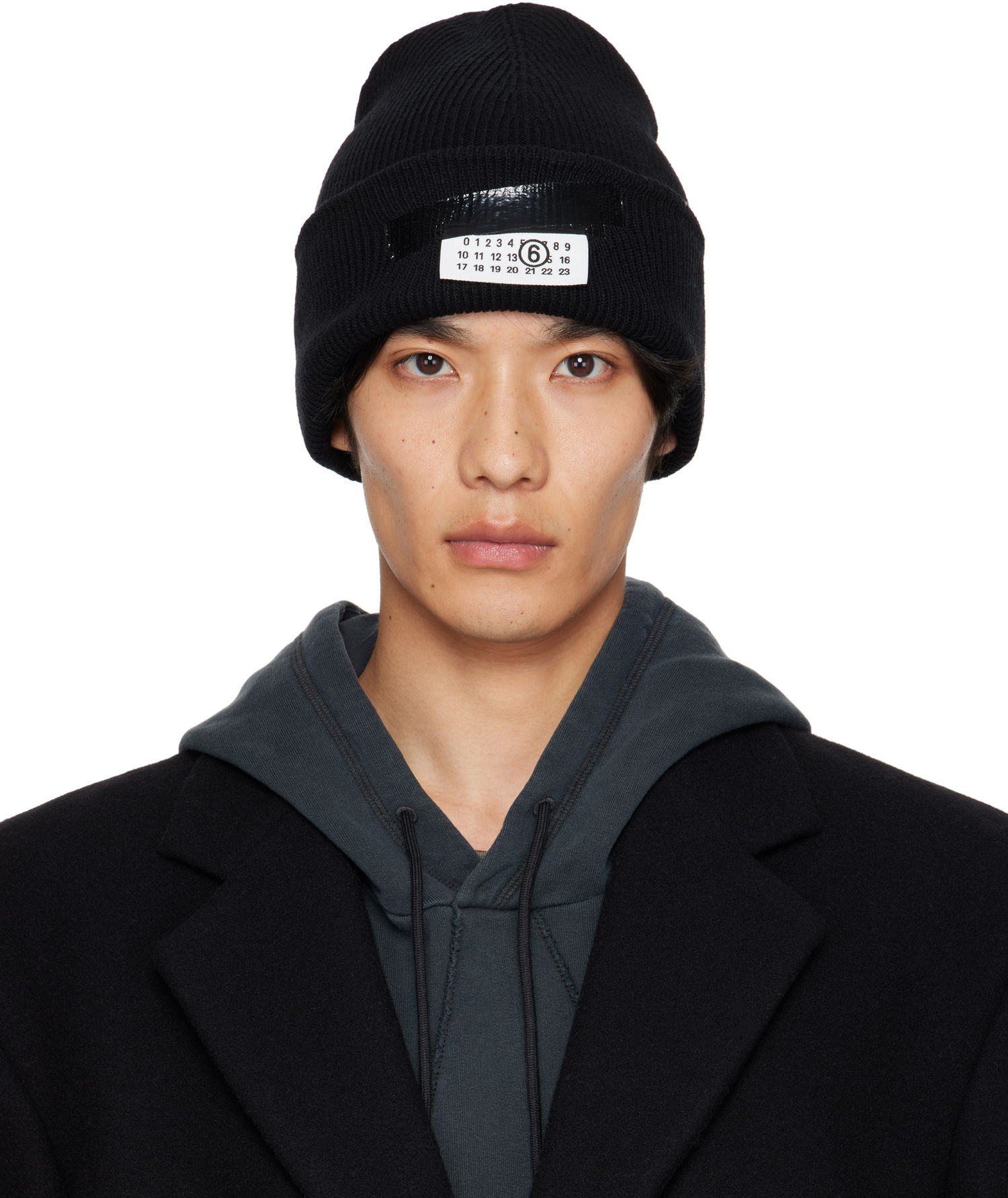 Beanie Maison Margiela MM6 Maison Margiela Wool Beanie with Taped Label Sort | SH2TB0003 M13168, 0
