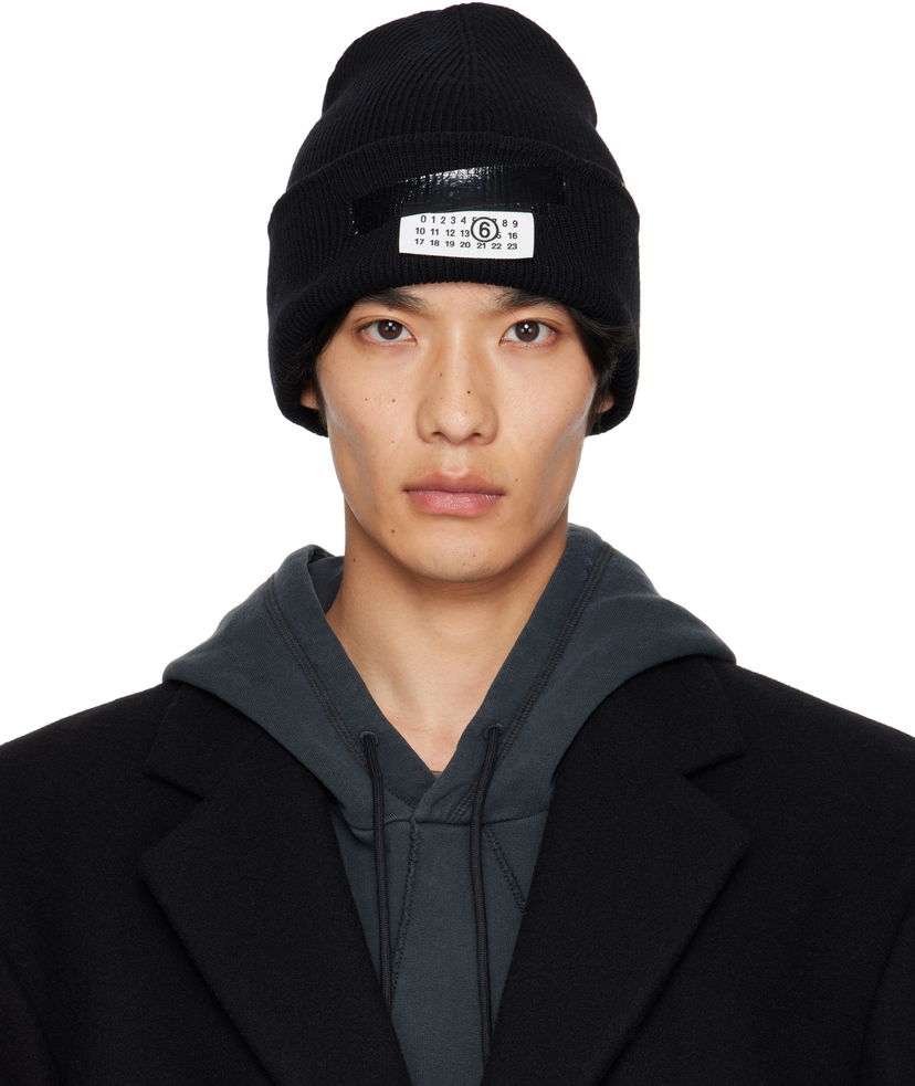Beanie Maison Margiela MM6 Maison Margiela Wool Beanie with Taped Label Sort | SH2TB0003 M13168