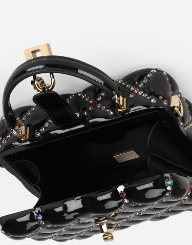 Håndtaske Dolce & Gabbana Dolce & Gabbana Dolce Box Bag With Rhinestones Sort | BB5970AY2298S574, 3