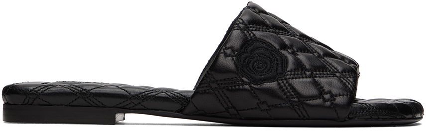 Sneakers og sko Burberry Leather Quilt Slides Sort | 8091366, 0