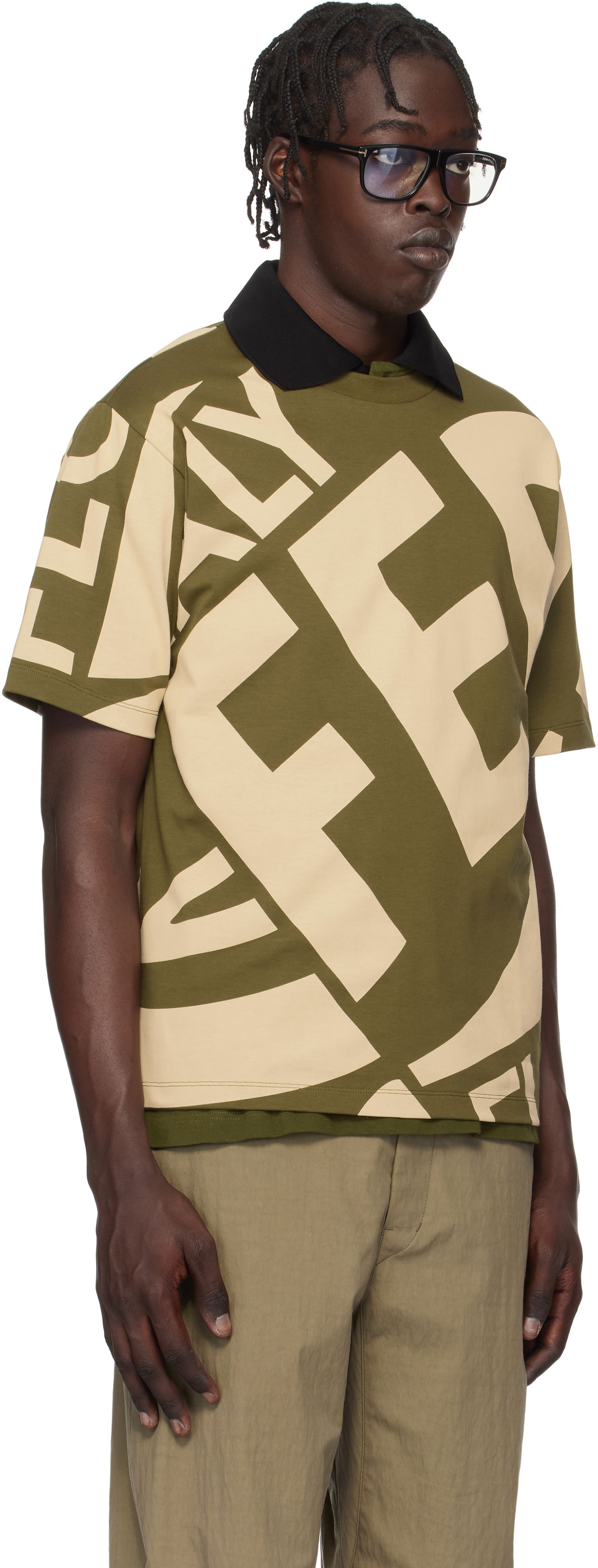 T-shirt FERRAGAMO Ferragamo Graphic Print T-Shirt Grøn | 781245, 1