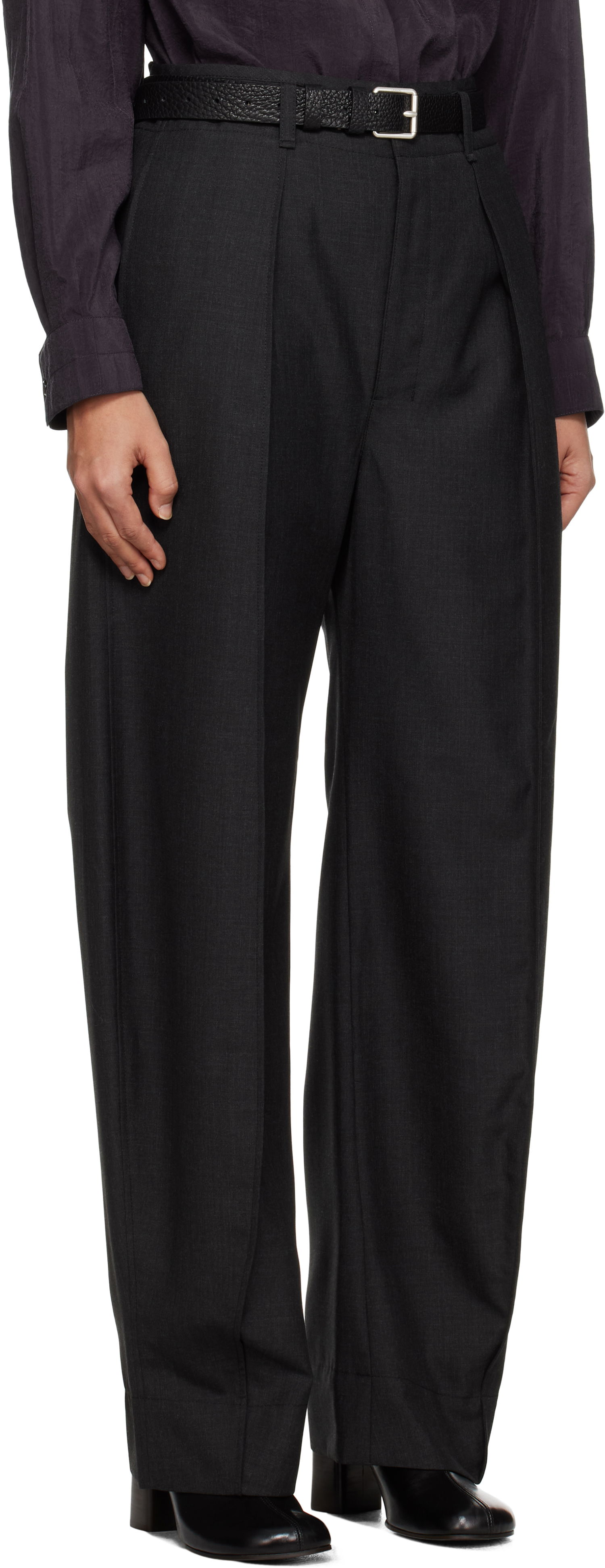 Bukser LEMAIRE LEMAIRE Curved Volume Tailored Pants Sort | PA1118 LF414, 1
