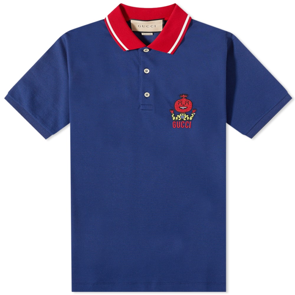 Polo skjorte Gucci Pablo Delcielo Logo Polo Mørkeblå | 700272-XJEMS-4795, 0