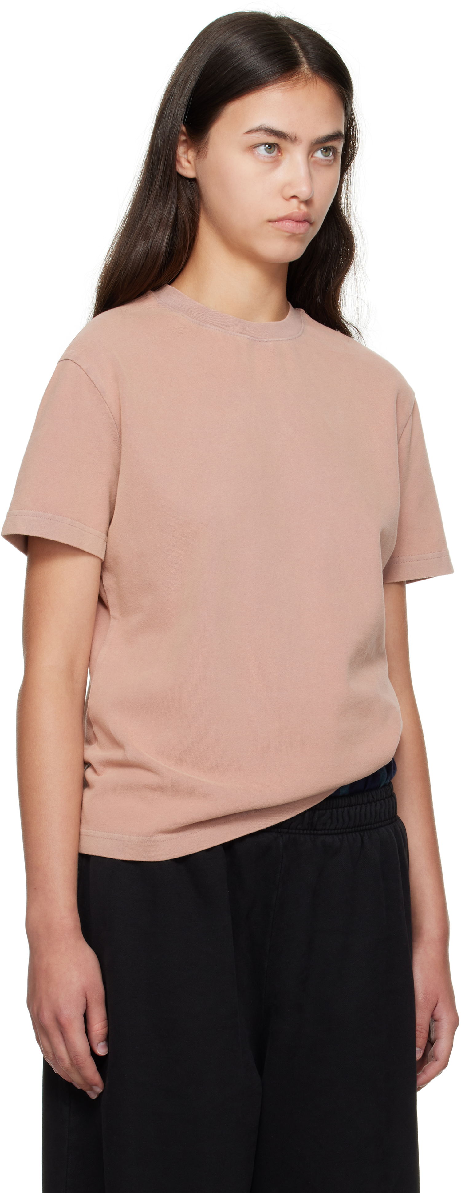 T-shirt Acne Studios Acne Studios Cotton Crewneck T-Shirt Lyserød | CL0352-, 1