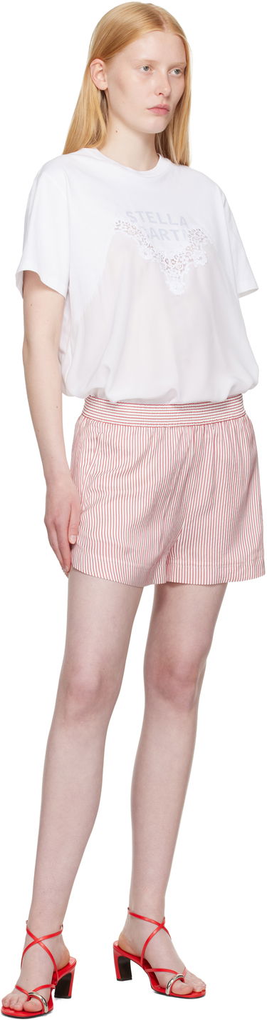 Shorts Stella McCartney Stella McCartney Striped Elasticated Shorts Rød | 6402953FR210, 3