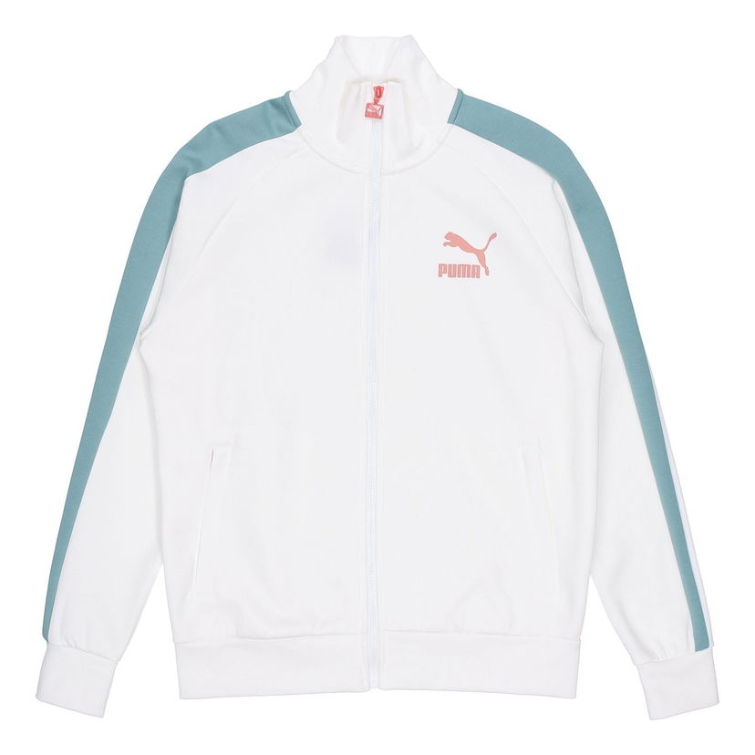 Træningsdragt Puma Iconic Running Colorblock Stand Collar Jacket Hvid | 531377-57