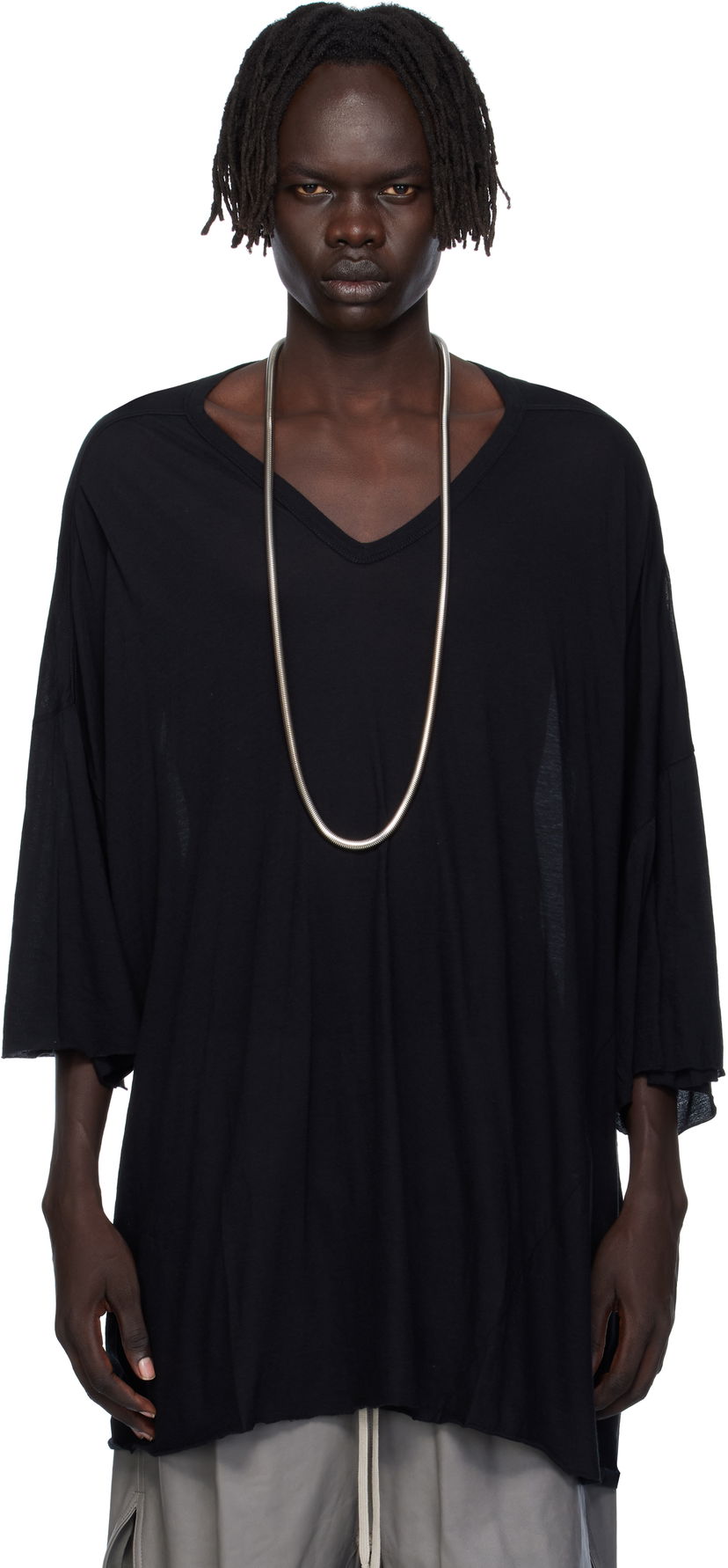 T-shirt Rick Owens Rick Owens Concordians V Tommy T-Shirt Sort | RU02E1279 UC