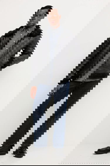 Jakke Alpha Industries Alpha Industries B-3 Shearling Jacket Sort | 143106.515, 1