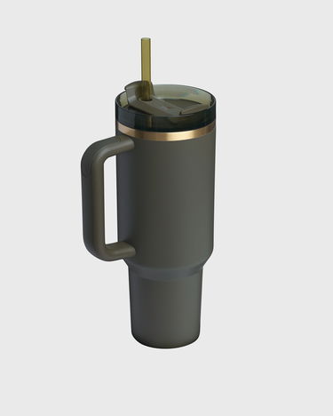 Drikkeflaske Stanley Quencher H2.O FlowState Handled Tumbler 40 oz with Straw Grøn | 10-10824-988, 2
