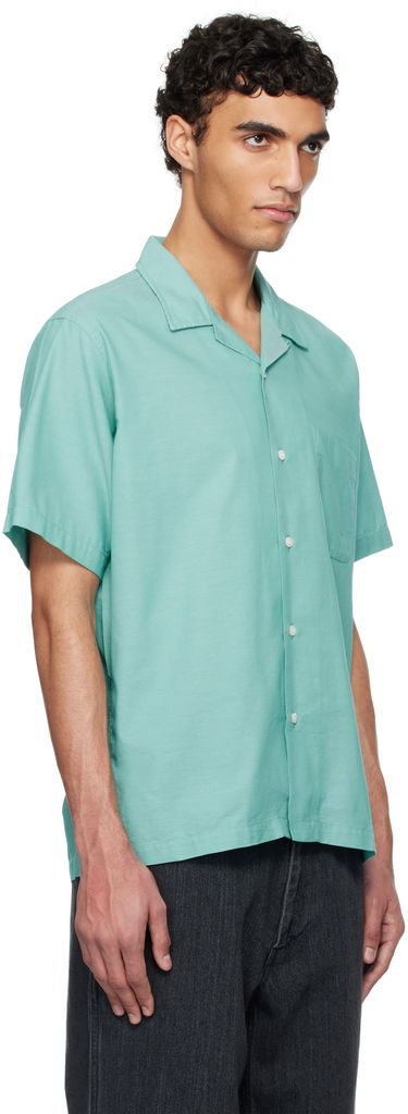 Skjorte NANAMICA Nanamica Open Collar Panama Short Sleeve Shirt Beige | S25SG119U, 4