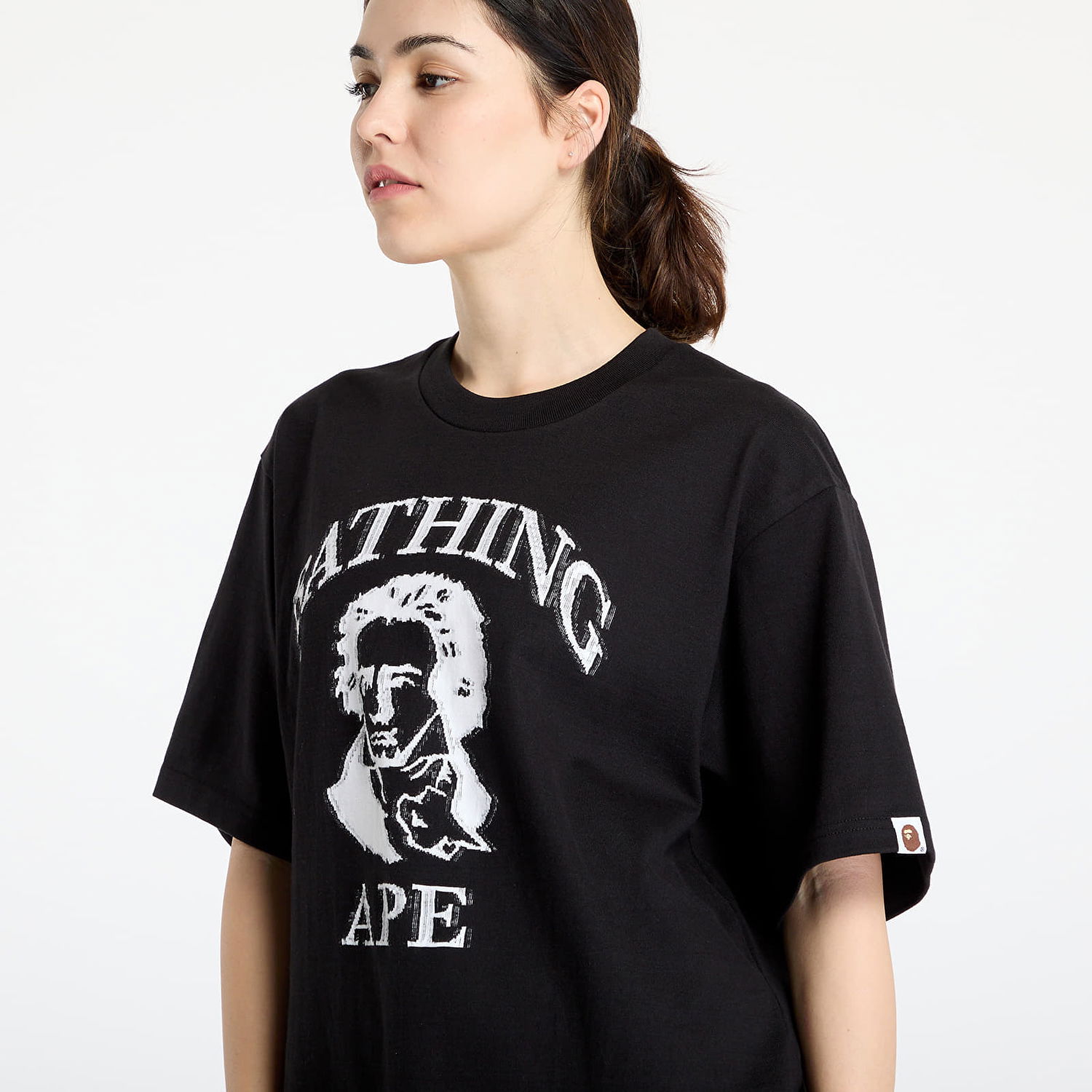 T-shirt BAPE A BATHING APE Beethoven Graphic Relaxed Fit Tee Sort | 001CSL301340MBLK, 1