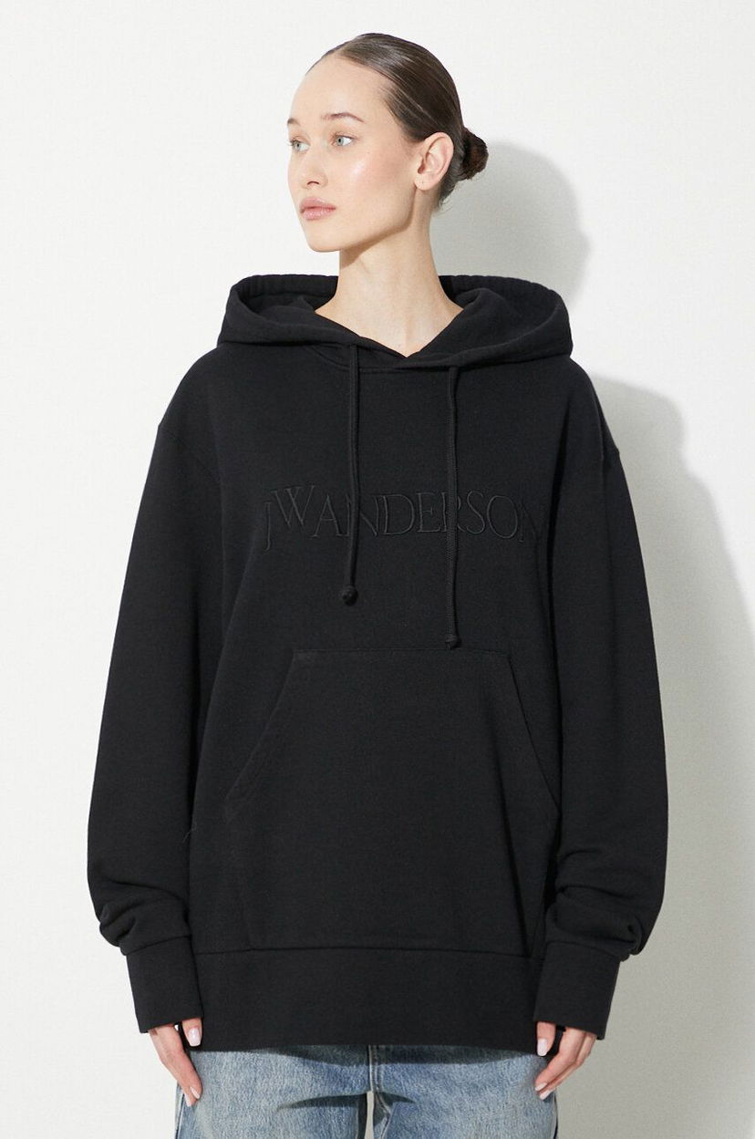 Sweatshirt JW Anderson Anderson Logo Embroidery Hoodie Sort | JW0164.PG0861.999