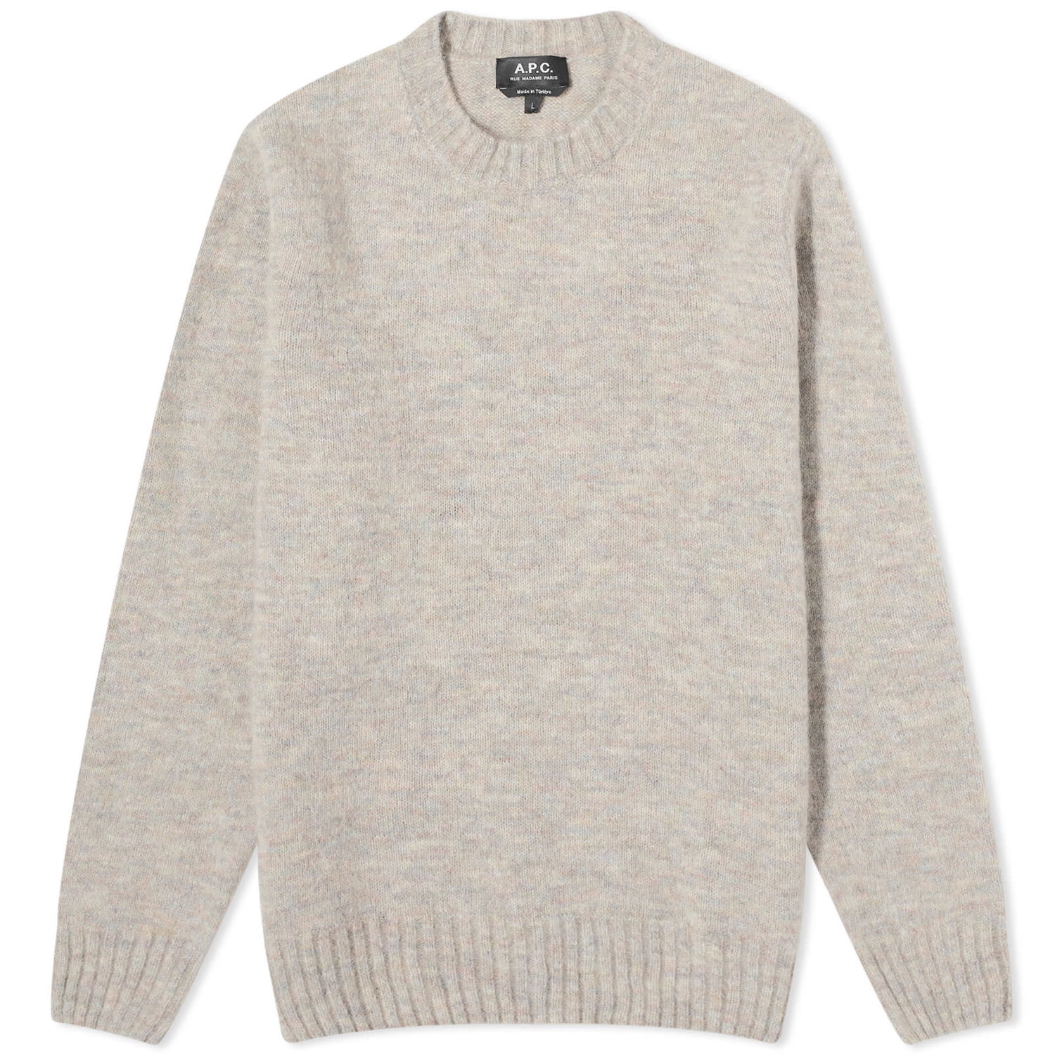 Sweater A.P.C. Lucas Brushed Alpaca Crewneck Grå | WOAOG-H23151-PLB, 0