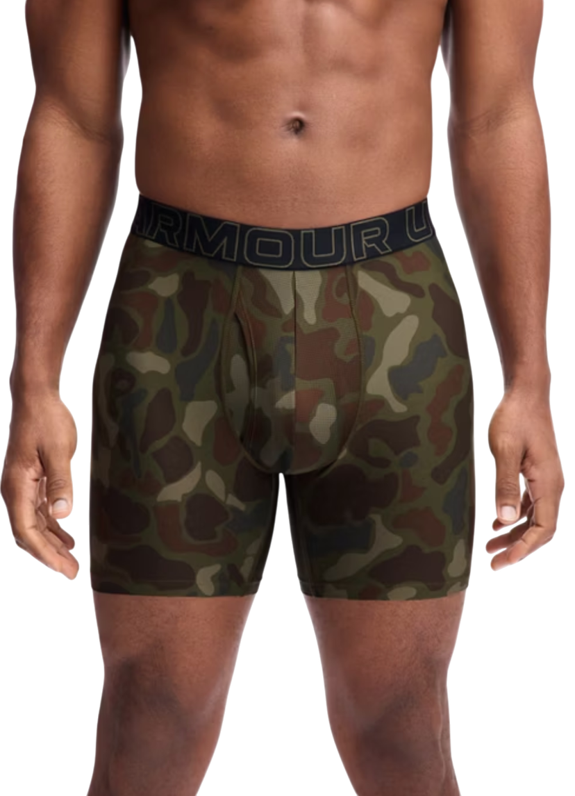 Boksere Under Armour Under Armour Print 6in Boxer Shorts (3-Pack) Grøn | 1383879-392