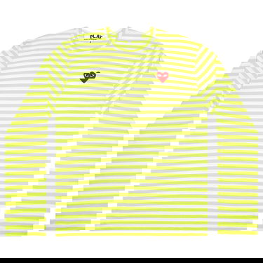 T-shirt Comme des Garçons PLAY Pastelle Striped Long-Sleeve T-Shirt Grøn | AZ T277 051 2, 1