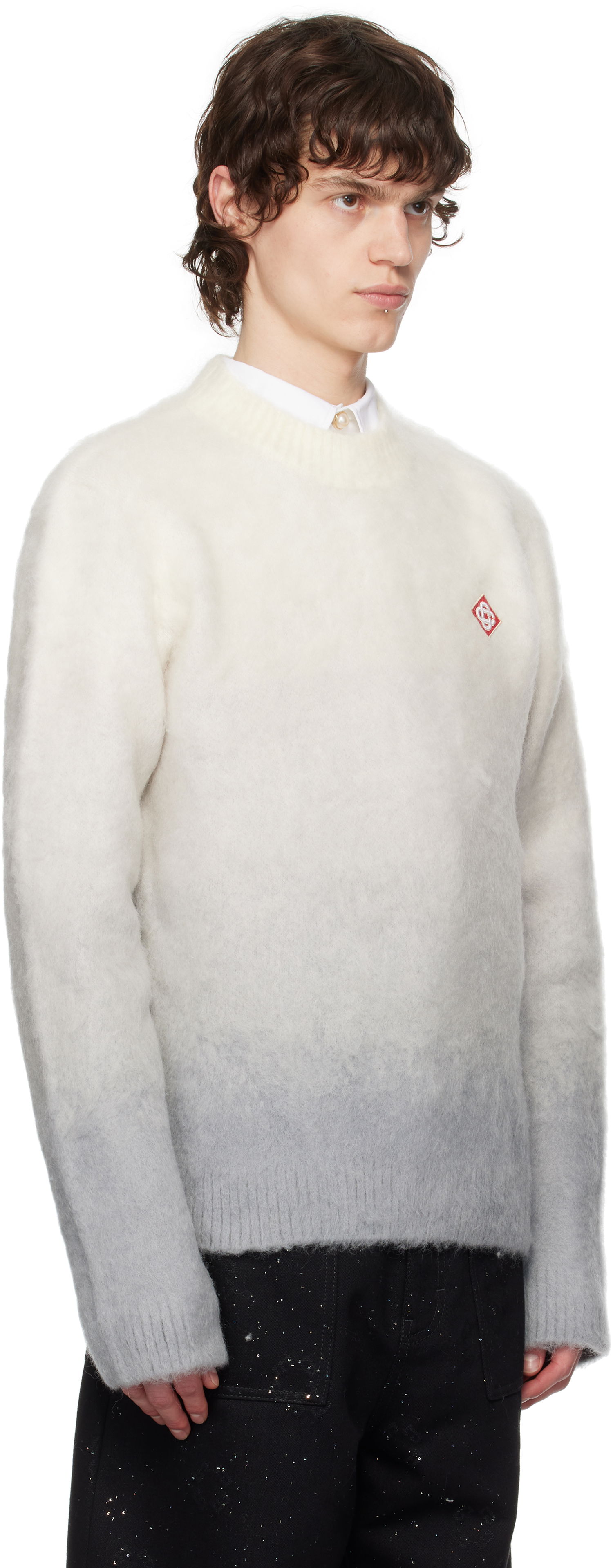 Sweater Casablanca Casablanca Gradient Mohair Sweater Hvid | MPS25-KW-840-01, 1