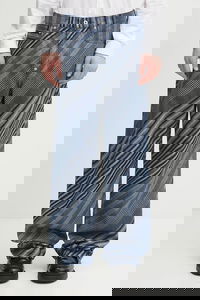 Kenzo Diagonal Stripe Turn Up Wide Fit Jeans
