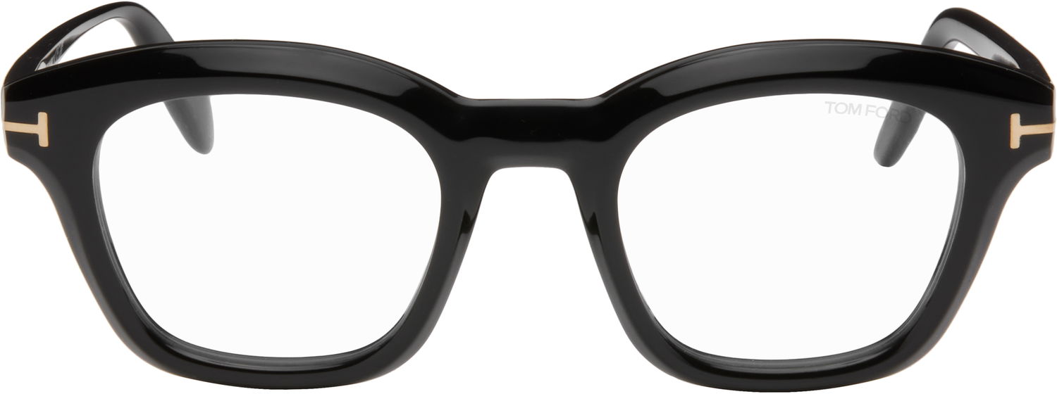 Solbriller Tom Ford Geometric Full-Rim Acetate Optical Glasses Sort | FT5961-B_49001, 0